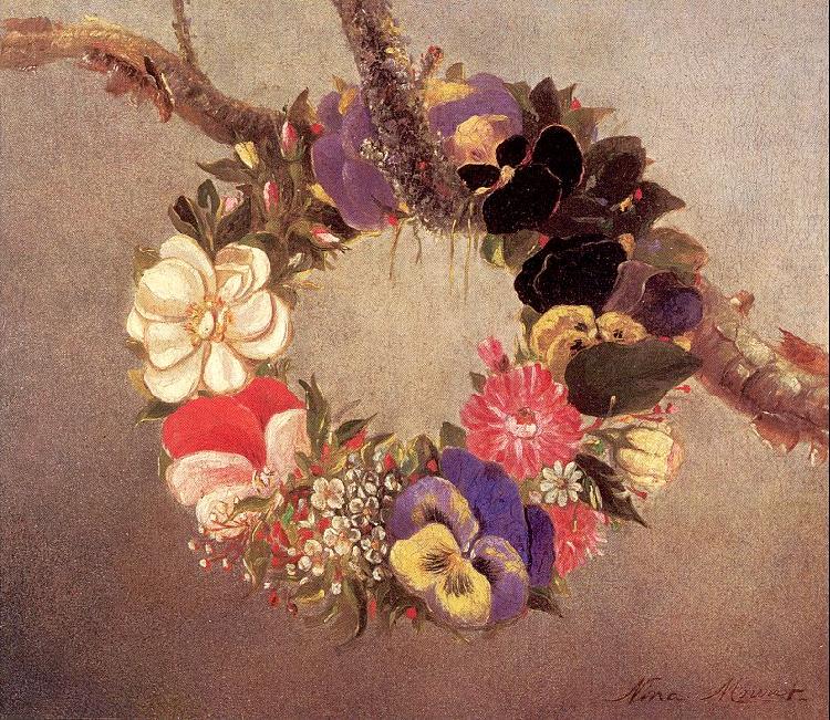 Floral Wreath, Mount, Evelina